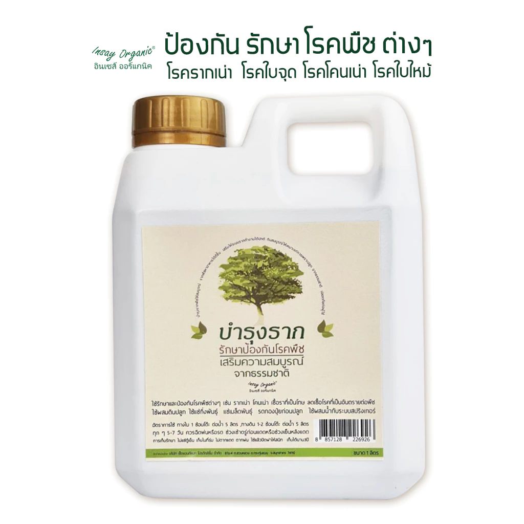 บำรุงรากINSAY จุลินทรีย์ไตรโคเดอร์มา ใช้ควบคุมโรคพืช ระบบรากสมบูรณ์ พืชผักเจริญเติบโต ขนาด 1 ลิตร