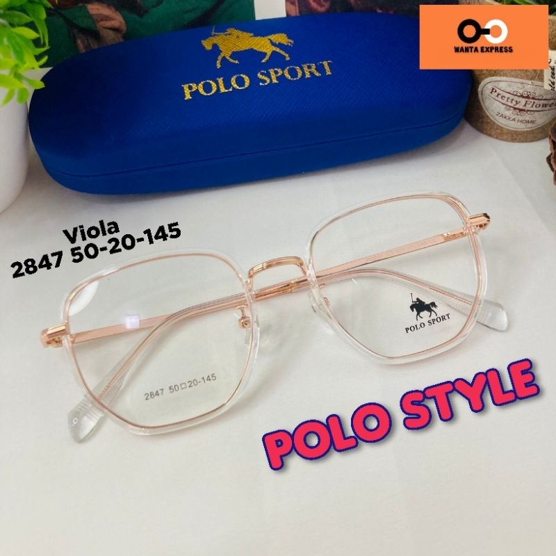 กรอบแว่นผู้หญิง ใส เบามาก POLO 2847 พร้อมเลนส์ ตัดแว่น สายตาสั้น ยาว แว่นกรองแสง บลูบล็อก ออโต้ เปลี