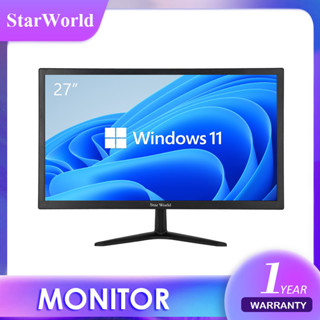 StarWorld LED monitor  จอมอนิเตอร์ 27" Wide screen (จอคอมพิวเตอร์) IPS  Full HD หน้าจอคอมพิวเตอร์