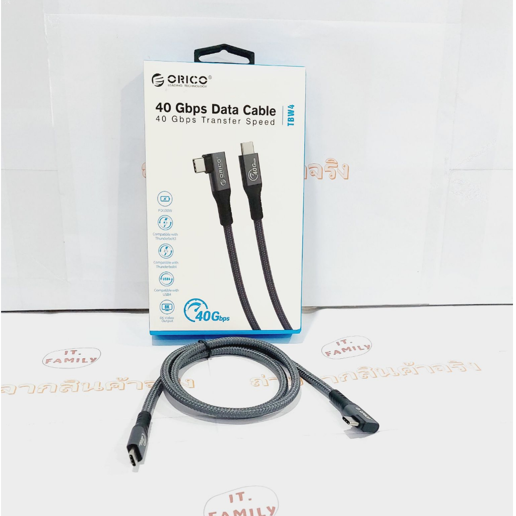 สายเคเบิล Thunderbolt 4 8K/60Hz 40Gbps PD 100W (TBW-4-08-GY-BP) ORICO (ออกใบกำกับภาษีได้)
