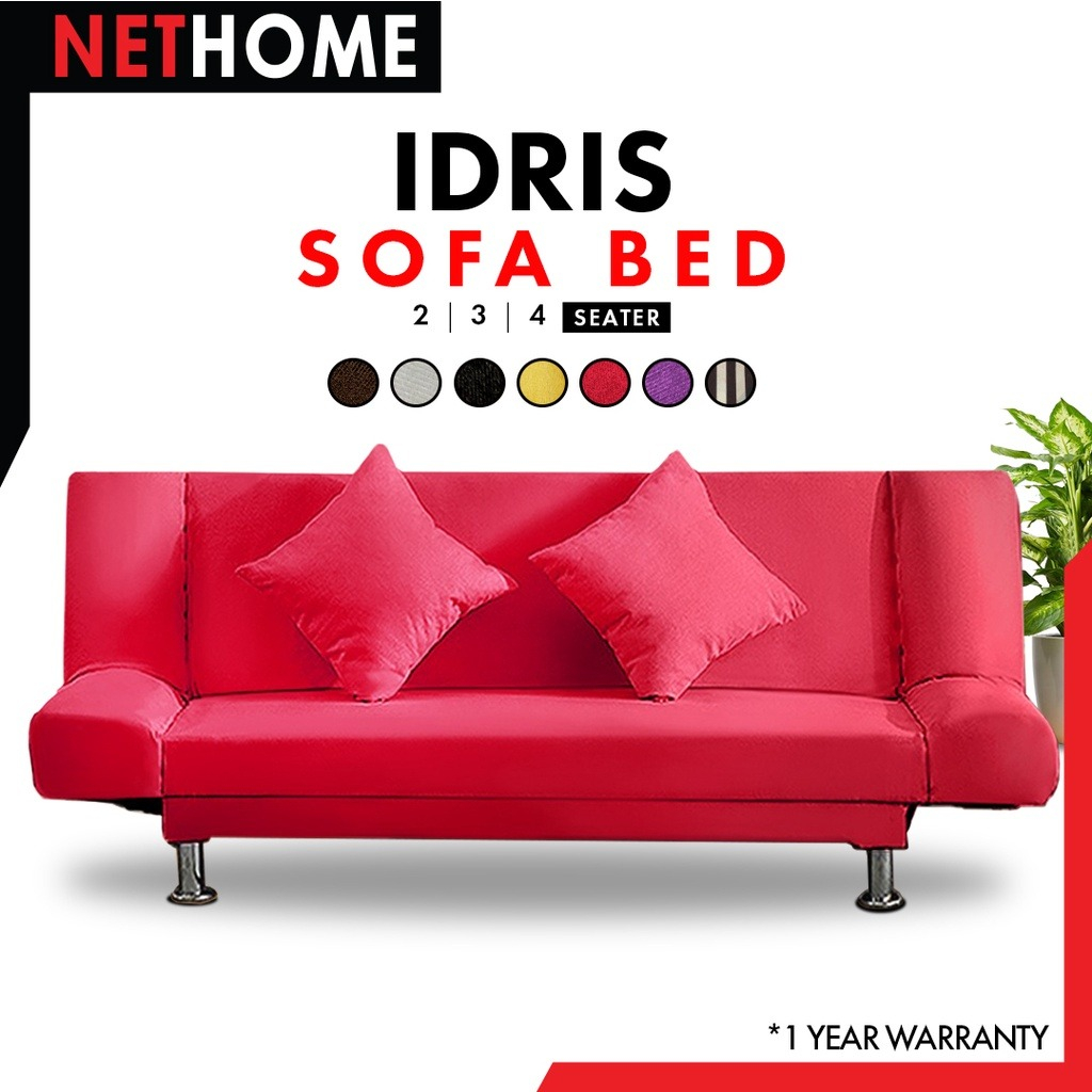 NETHOME: IRIS Sofa Bed โซฟา โซฟาปรับนอน ผ้ากำมะหยี่ สินค้าพร้อมส่ง ขนาด 2 ที่นั่ง