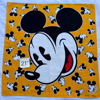 Mickey mouse ผ้าเช็ดหน้า มิกกี้เม้าส์ โพกผมได้