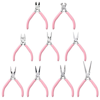 18รูปแบบ Mini คีม Bent เข็มจมูก Handcraft ประดับด้วยลูกปัดฉนวน Plier สำหรับ DIY เครื่องประดับขนาดเล็กเครื่องมือ