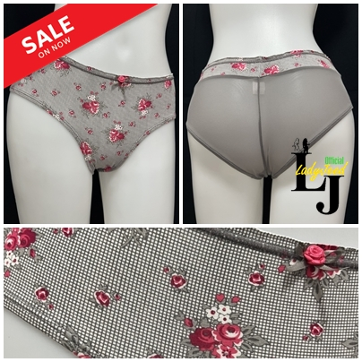 B23-b130(B7-b87-200)กางเกงในบิกินนี่โทนสีเทา L(38/40)เอว 24 ยืดได้ 38 นิ้ว ผ้าคอตตอนผสมสแปนเด็กซ์นุ่