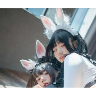 2 Bunny Cosplay Idols Japanese Actresses Hifh Quality Printed Photo