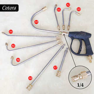Cotora ก้านล้างแอร์ หัวฉีดล้างแอร์ ก้านฉีดน้ำสแตนเลส 500 PSI สวมเร็ว 1/4นิ้ว หัวฉีดน้ำแรงดันสูง