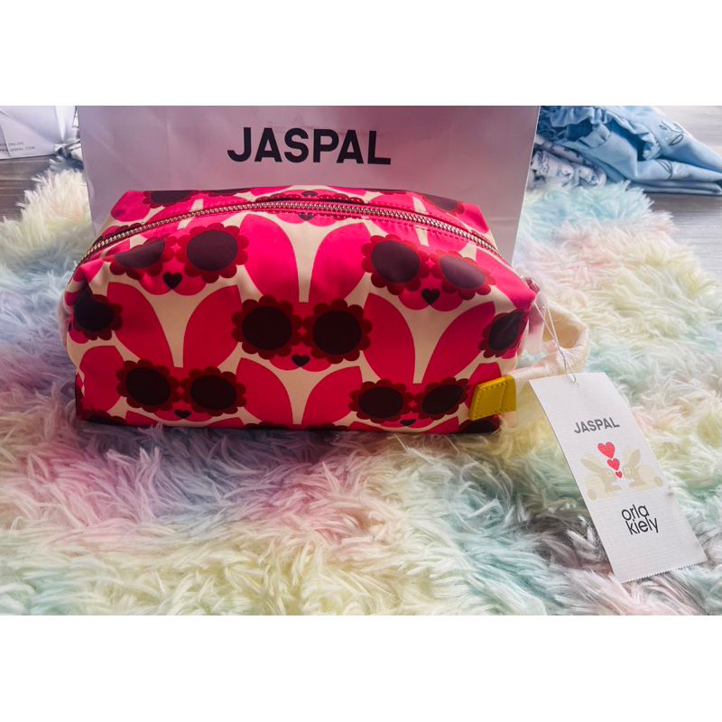 Used Jaspal X Orla Kiely กระเป๋าใส่ของจิปาถะ ใส่เครื่องสำอาง