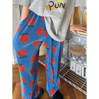 Rose garden pleated pants