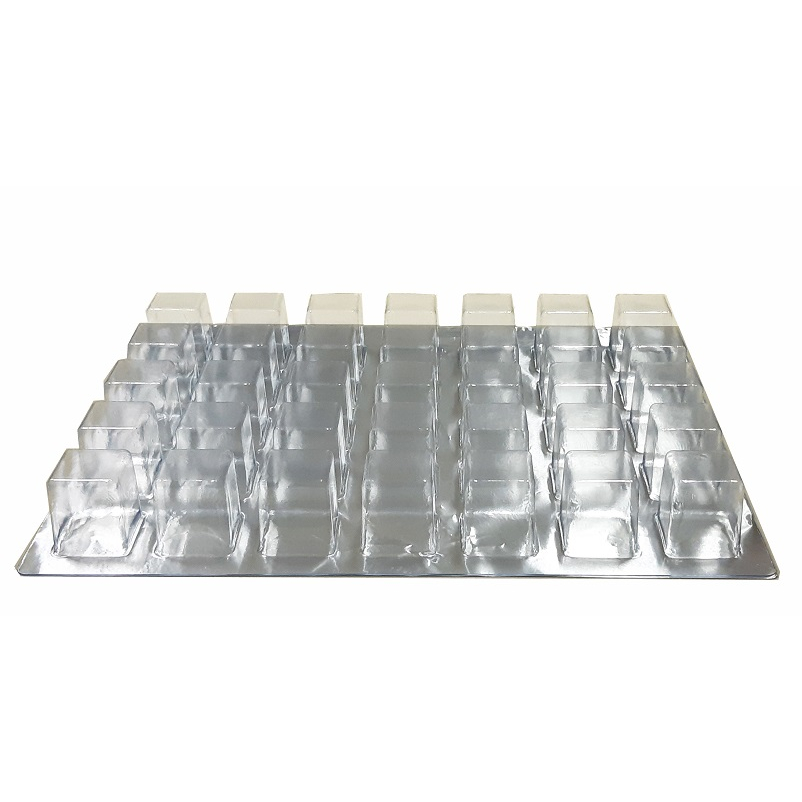 ถาดหลุมพลาสติก pvc พร้อมแผ่นอลูมิเนียม จำนวน 2ถาด
