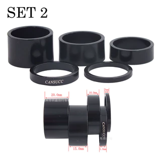 แหวนรองคอจักรยาน แหวนสเปเซอร์ Spacer Headset (28.6) 1-1/8" ขนาดซางปกติ วัสดุอลูมิเนียม จัดชุดเซตหลากหลายขนาด