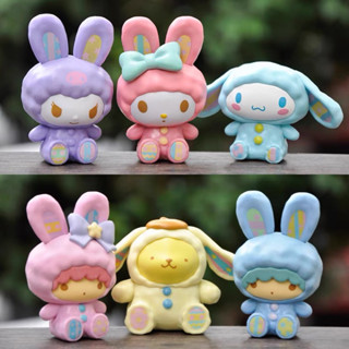 เซ็ต 6 โมเดล ซานริโอ้ sanrio มายเม มายเมโลดี้ ชินามอนโรล ทวินสตาร์ ปอมปอมปูริน คุโรมิ