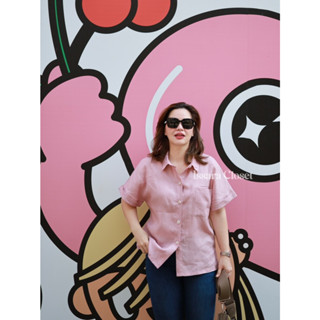 เสื้อลินิน รุ่น Poppii Shirt #สีชมพูอินเดี้ยนโรส