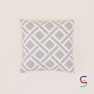 SARABARN Geometric Cushion Cover | ปลอกหมอน ปลอกหมอนทรงสี่เหลี่ยม ปลอกหมอนสีเทา