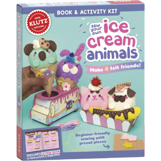 Sew Your Own Ice Cream Animals 40-page book of crystal-clear instructions for making four ice cream animals