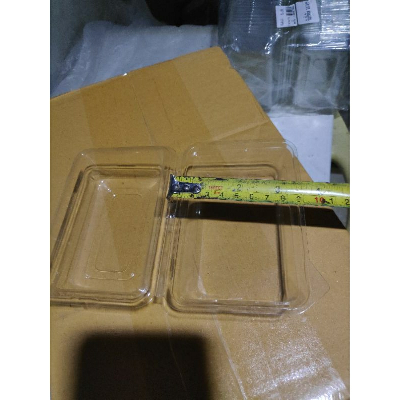 กล่องเหลี่ยมใส ฝาล็อค E-158 แพ็ค 50 ชิ้น กล่องใส่แซนวิช ใส่ขนม E158