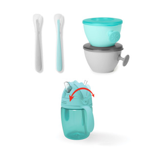 [ใช้ 2 โค้ดลดเพิ่ม] Easy Feed Mealtime Set Teal ภาชนะบรรจุอาหาร