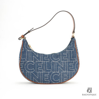 NEW CELINE AVA MEDIUM BLUE NAVY LOGO CELINE DENIM GHW