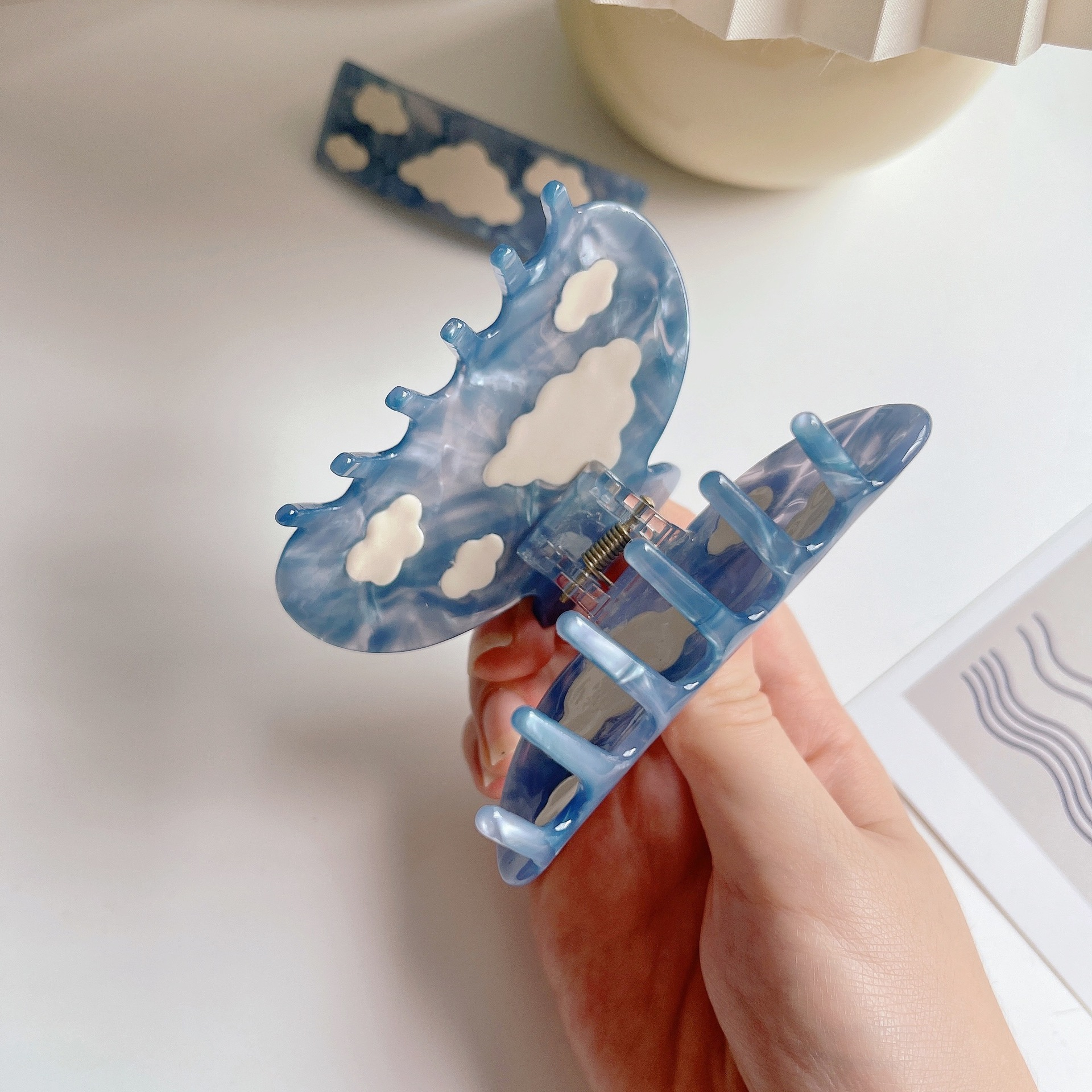 🌷พร้อมส่ง🌷 Thunder&Strom Hair Clip กิ๊บหนีบผม กิ๊บติดผม กิ๊ฟ ลายสายฟ้า พายุ สีฟ้า งาน HandMade สไตล์เกาหลี เกรดดีมาก - รูปที่ 5