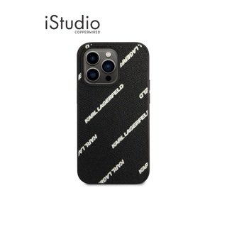 KARL LAGERFELD Grained Pu Leather Case Logomania For IPhone 14 Plus - Black l iStudio By Copperwired