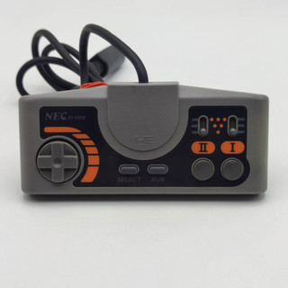 PC Engine Controller NEC PI-PD8 Turbo Pad จอยแท้ สภาพดี เทสแล้ว เล่นได้ปกติ สีเทาส้ม