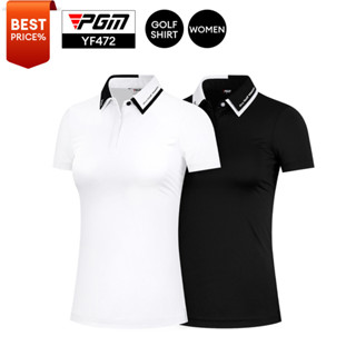 [11GOLF] เสื้อกอล์ฟ ผู้หญิง PGM YF472 เสื้อกอล์ฟแขนสั้น PGM Ladies Golf Shirt