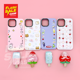 I7+/I11/I13 Samsung A03/A04s/A12/A14/A23/A31/A50 เคสมือถือนิ่ม TPU กันเลนส์กล้องพิมพ์ลายการ์ตูน ฟรี Griptok เรซิ่นน่ารัก