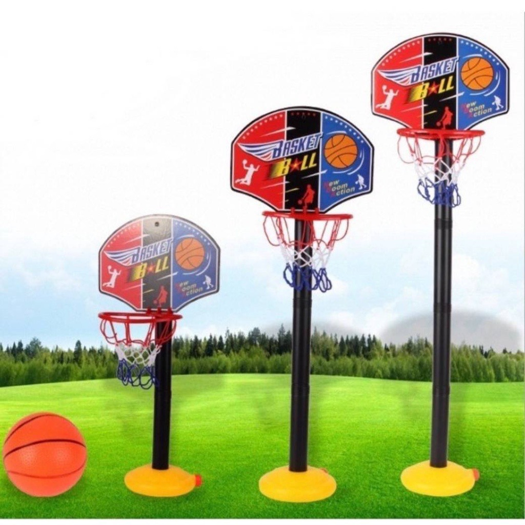 แป้นบาส แป้นบาสเด็ก บาสเกตบอลเด็ก บาสเกตบอล Basketball ครบชุดพร้อมที่สูบ