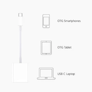 OTG sd card reader เครื่องอ่านการ์ดพอร์ตเดียว การ์ด SD กล้องเครื่องอ่านการ์ด