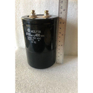 คาปาซิเตอร์ Hitacchi CAPACITOR 4700uF 400v C4700uf 450v C4700uf 450v พร้อมส่ง 4700UF 450Vdc ขนาด 15x7.5CM