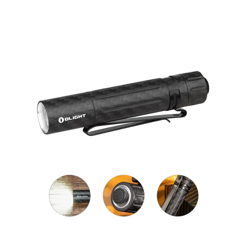 ไฟฉาย Olight i5R EOS Carbon Fiber ความสว่างสูงสุดถึง 350 ลูเมนส์ และส่องไกลสุด 64 เมตร