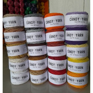 เชือกทอ Cotton cord 2.5mm.100m.Candy yarn