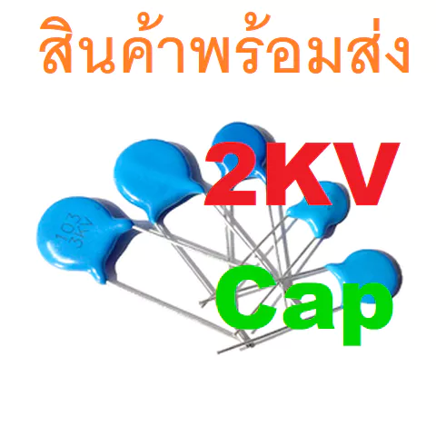 2ชิ้น High voltage Ceramic Capacitor 2KV เซรามิค คาปาซิเตอร์ แรงดันไฟฟ้าสูง 33pF 82pF 100pF 220pF 220pF 10nF