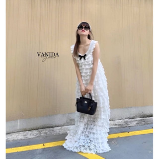 แม็กซี่เดรสยาว งานจากป้าย VANIDA รุ่นนี้มีแพทเทริน์สวยมาก