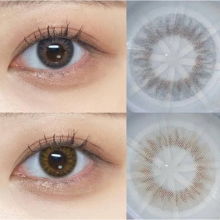 [[พร้อมส่ง]] รายเดือน LENSME รุ่น LYLIBE Brown, Gray คอนแทคเลนส์เกาหลี สายตา 0 ถึง -4.50