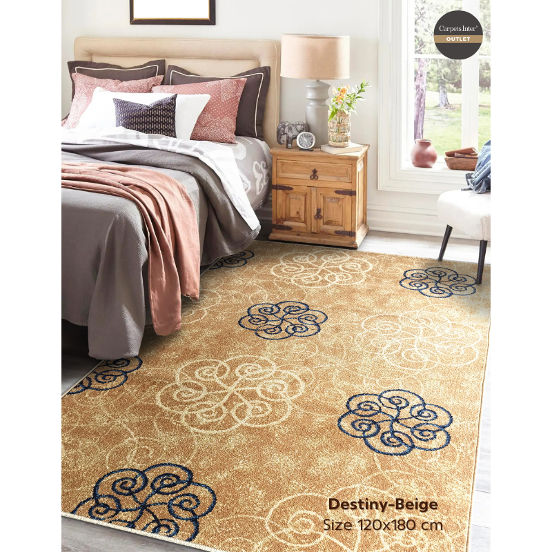 Carpets Inter พรม Axminster รุ่น Destiny-Beige ขนาด 180x270 cm  พรม พรมแต่งบ้าน พรมห้องรับแขก Rug พรมแต่งห้อง