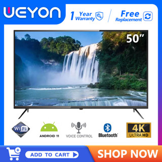 WEYON ทีวี 50 นิ้ว สมาร์ททีวี 4K UHD Smart TV LED Android TV โทรทัศน์ รับประกัน 1 ปี Wifi/Youtube/Nexflix