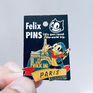 เข็มกลัด เฟลิกซ์ เดอะ แคท หายาก เมืองปารีส ฝรั่งเศส ลิขสิทธิ์แท้ Felix the Cat Pins de Paris France 🇫🇷ของที่ระลึก