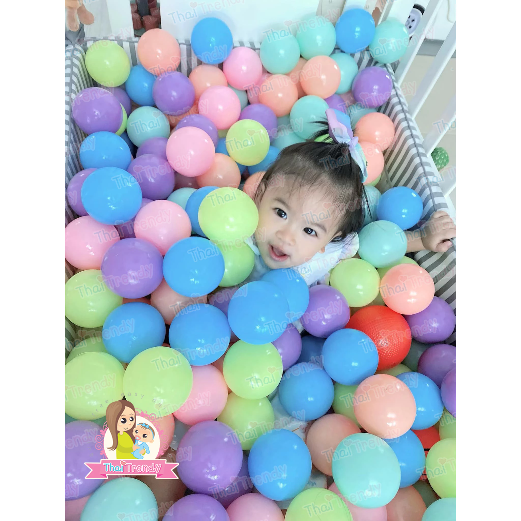 ลูกบอลเด็กปลอดสารพิษ ขนาด 8 ซม. สำหรับบ้านบอล สระบอล thumbnail 8