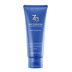 ZA โฟมล้างหน้า หน้าใส ผิวโกล มีออร่า มีน้ำมีนวล DEEP HYDRATION CLEANSING FOAM ซีเอ ดีพ ขนาด 100g. หลอดสีน้ำเงิน