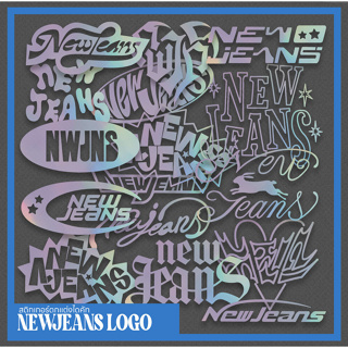 สติกเกอร์ตกแต่งไดคัท NEWJEANS สำหรับติดโน๊ตบุ๊ค ติดรถ กระจก วัสดุผิวเรียบ