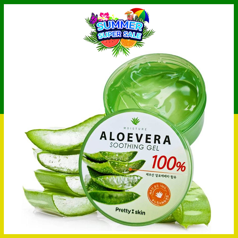 อโลเวล่า100%  Alovera Soothing Gel 300 ml. เจลบำรุงผิวว่านหางจระเข้ 100% เนื้อเจลเข้มข้น ซึมซาบไว ไม