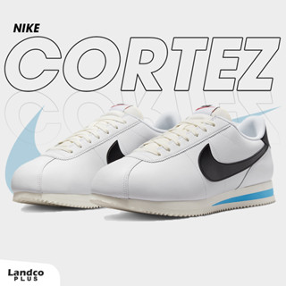 Nike Cortez รองเท้าผ้าใบลําลอง สีขาว สีดํา