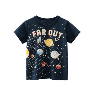 9853 27kids เสื้อยืดเด็ก FAR OUT อวกาศ