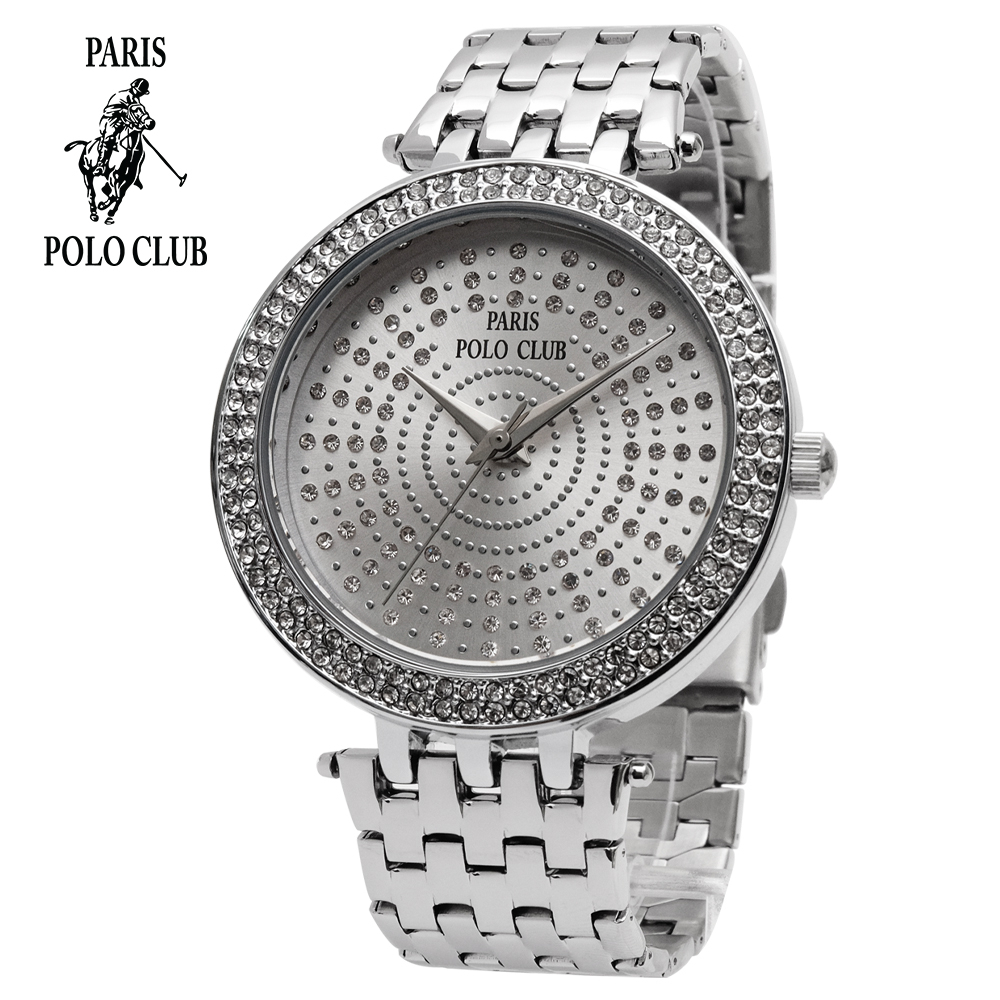 นาฬิกาข้อมือผู้หญิง นาฬิกา หน้าปัดสไตล์ สวยหรู ประกัน 1 ปี แบรนด์ แท้ Paris Polo Club PPC-220514L