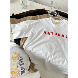 พร้อมส่ง 📌 เสื้อยืดโอเวอร์ไซส์ *NATURAL* Cotton 100% (se-mi32)