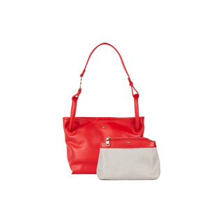 SHU LEATHER HANDBAGS VERSATILE PETITE BUCKET BAGS - RED