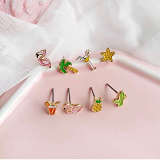 flamingo earring set ต่างหูเซตฟลามิงโก้