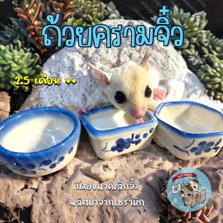 V ( ถ้วยครามจิ๋ว ) ถ้วยเซรามิก ถ้วยเซรามิค ถ้วยอาหาร ถ้วยนม ถ้วยน้ำ ถ้วยอาหารสัตว์เล็ก สัตว์เลี้ยง ถ้วยจิ๋ว ถ้วยชูการ์