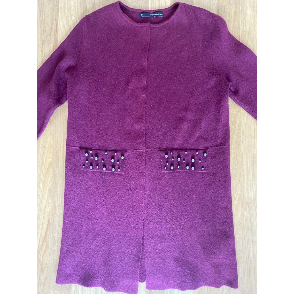 เสื้อแจ็คการ์ด SFERA สีแดงไวน์ ของแท้ 💯