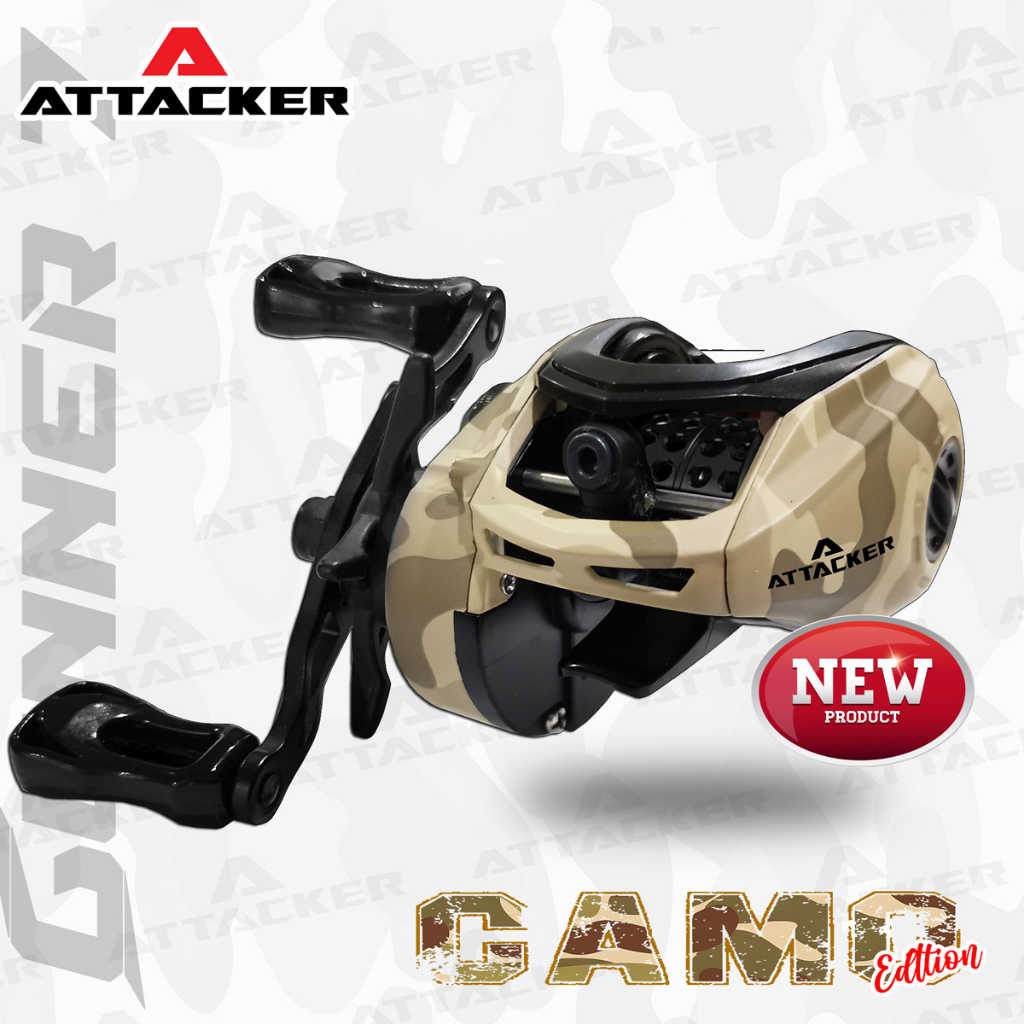 รอกหยดน้ำ ATTACKER GUNNER 7 รอกตกปลา รอกเบท รอบ7.5